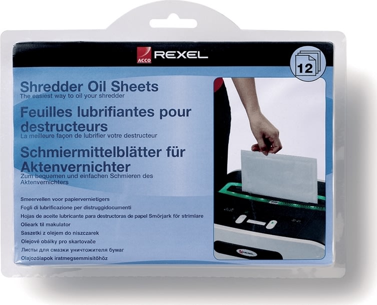 Oljeark Rexel 2101948 till dokumentförstörare 12 s