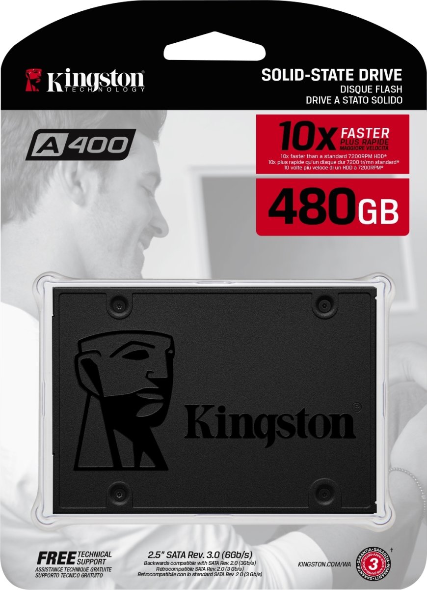 Kingston A400 ekstern harddisk SSD 2.5" - 480 GB