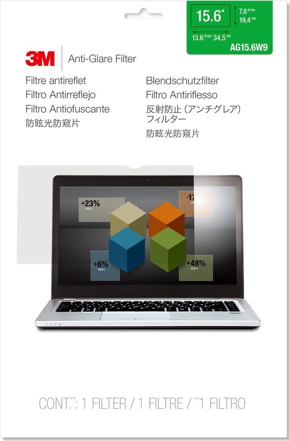 3M Antireflex skärmfilter laptop 15,6”