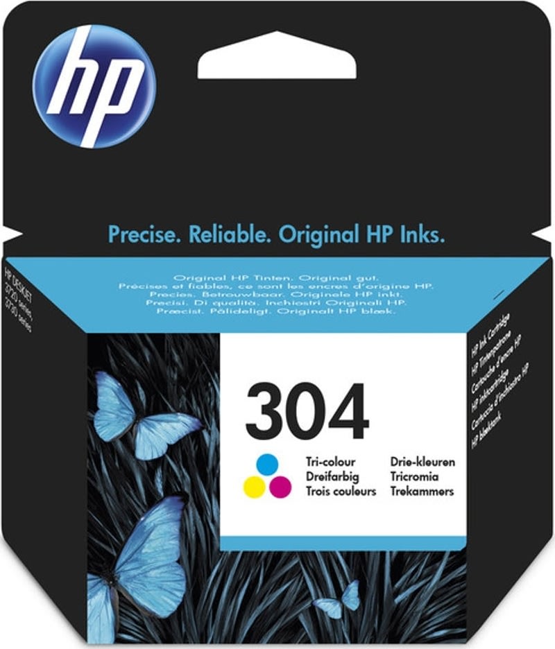 HP No304 blækpatron blister, tri-farve, 100s