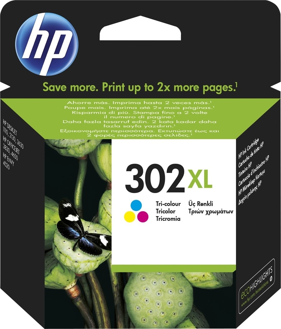 HP No302XL blækpatron, blister, farve, 330s