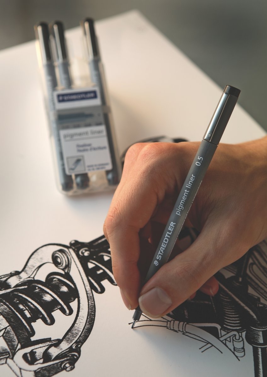 Staedtler Pigment Liner 308 fiberpenna, 6 st.