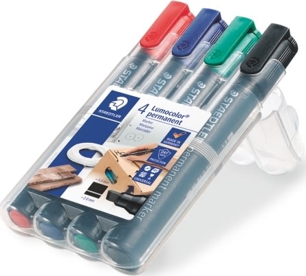 Staedtler Lumocolor 350 märkpenna, snedskuren, per