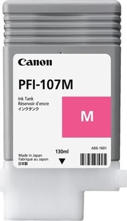 Canon PFI-107 blækpatron, rød, 130 ml.