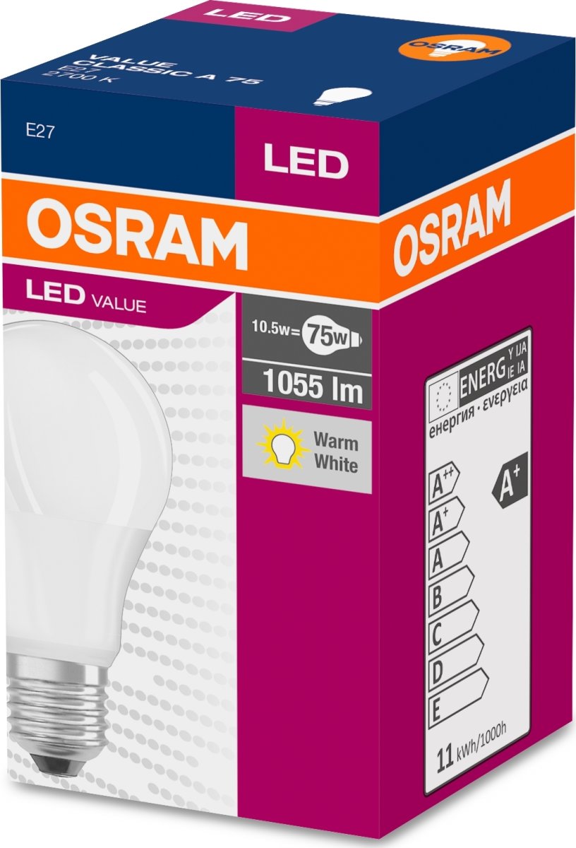 Osram Value LED Standardlampa E27, 6 W = 40 W