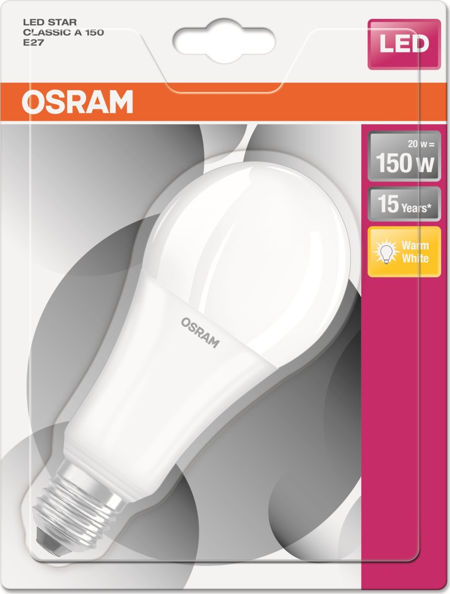 Osram LED Standardpære E27, 20W=150W