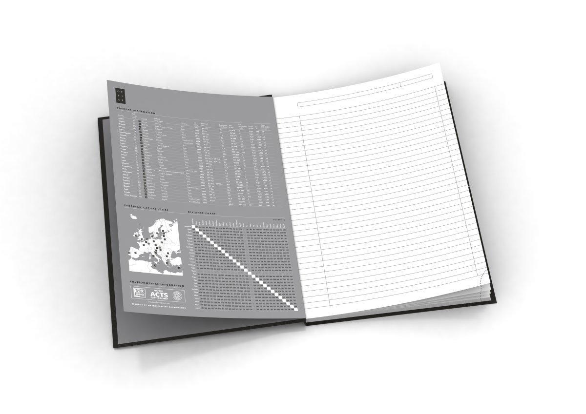 Oxford Smart Black Anteckningsbok A4, linjerat