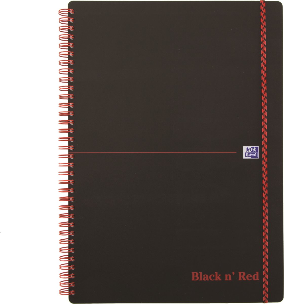 Oxford Black N' Red Anteckningsbok A4, linjerat