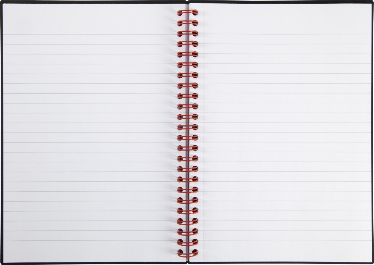 Oxford Black N' Red Anteckningsbok A5, linjerat