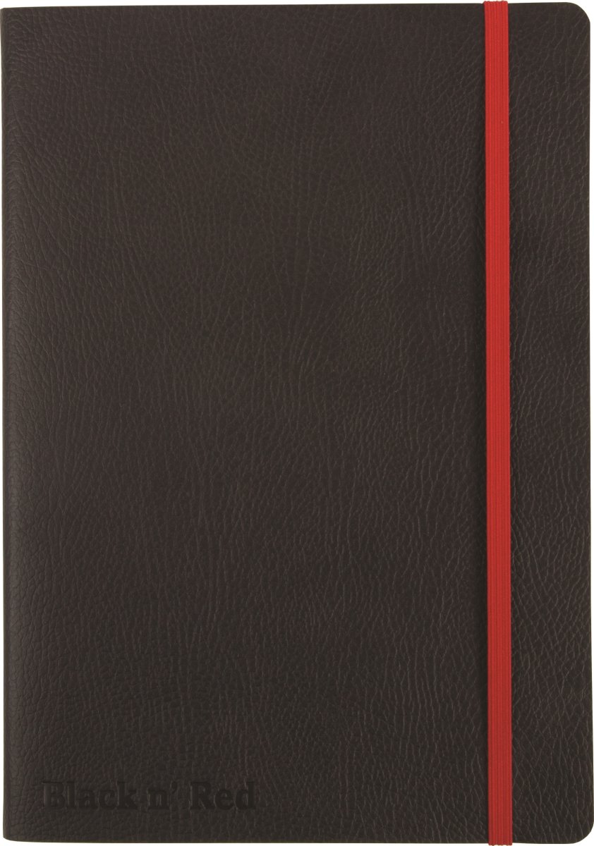 Oxford Black n' Red Soft Anteckningsbok A5, linjer