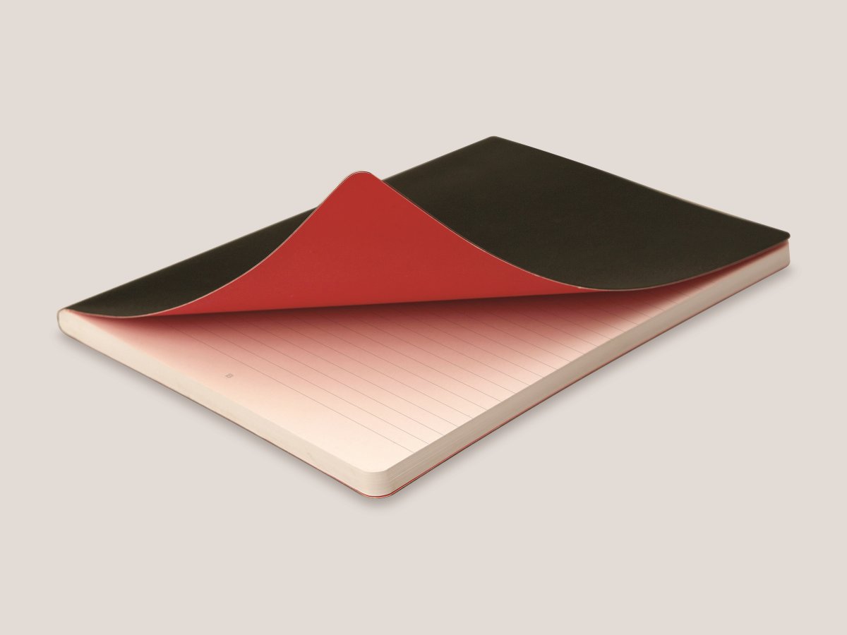 Oxford Black n' Red Soft Anteckningsbok A5, linjer