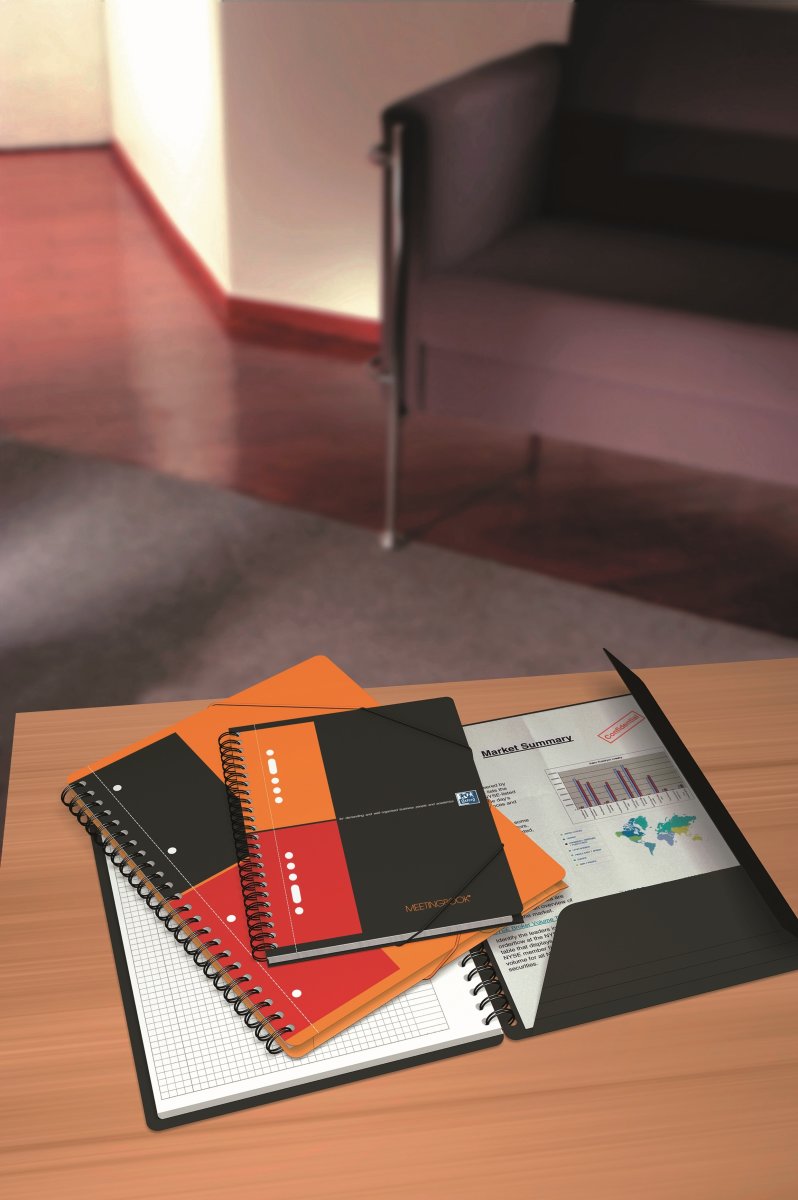 Oxford Int. Meetingbook Spiralblock A5+, linjerat
