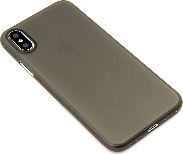 Twincase skal till iPhone XS, transparent svart