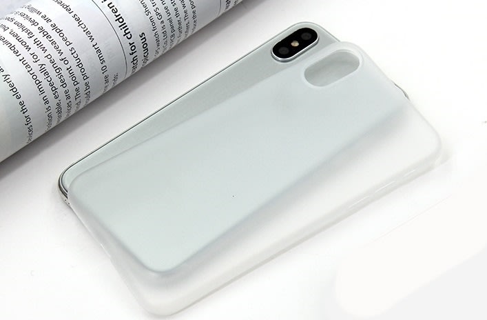 Twincase iPhone Xs case, transparent hvid