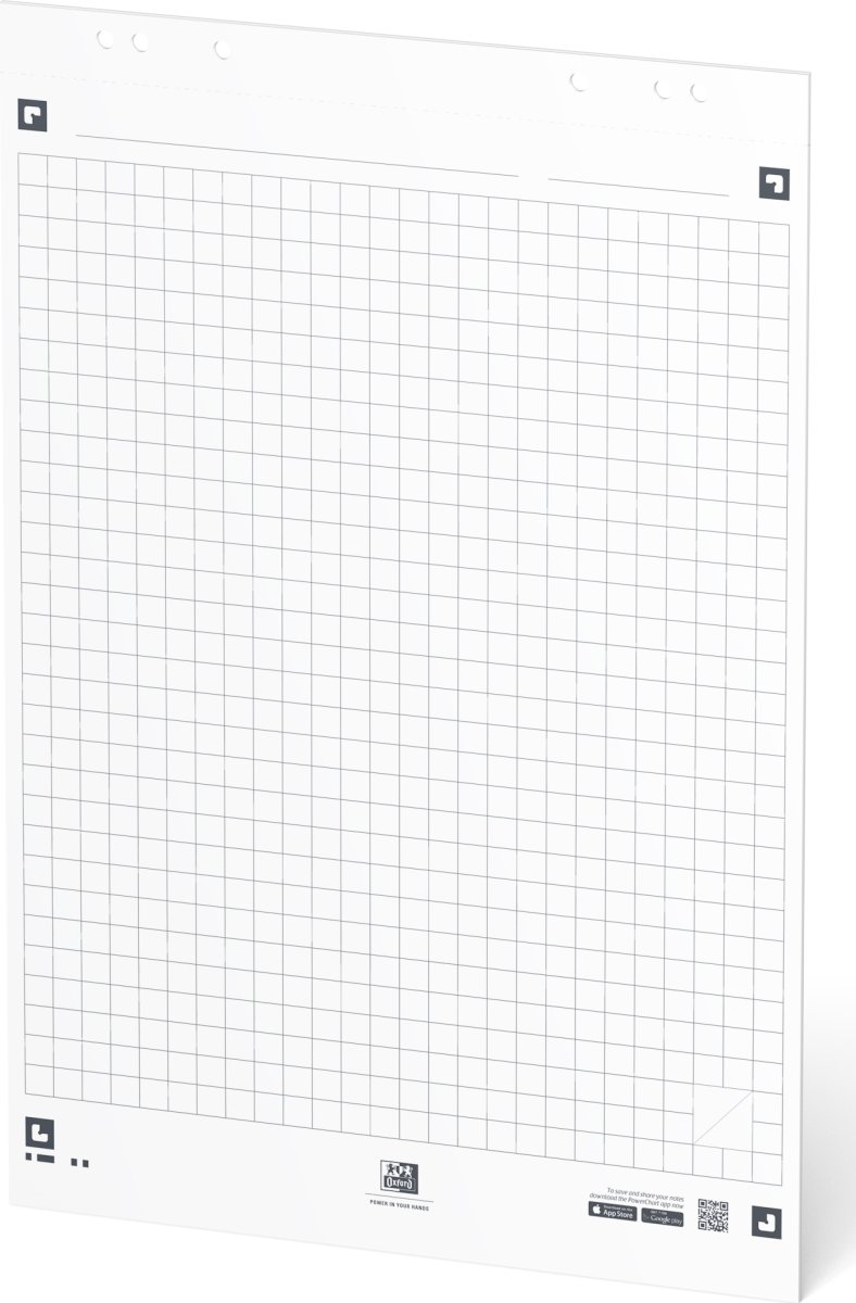 Oxford Smart Chart Blädderblock 650x980 mm, rutat