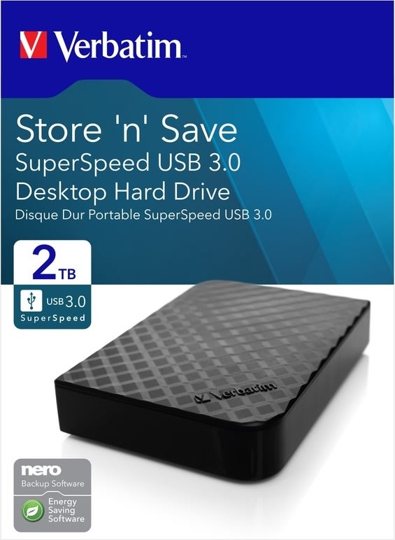 Verbatim Store 'N' Save 3,5'' 2TB USB 3.0, sort