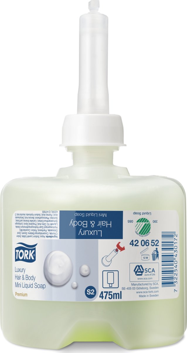Tork S2 Exklusiv Hair & Body tvål, 500 ml