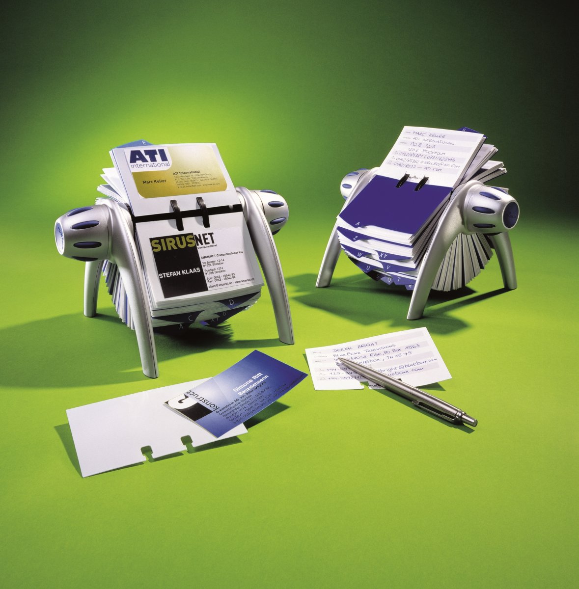 Visitkortssnurra Durable Visifix Flip Vegas Svart