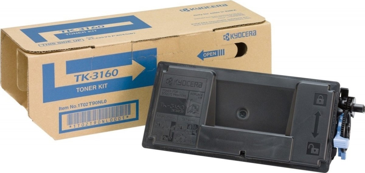 Lasertoner Kyocera TK-3160 Svart 12 500 sidor