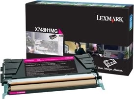Lexmark X748 lasertoner (prebate), magenta, 10000s