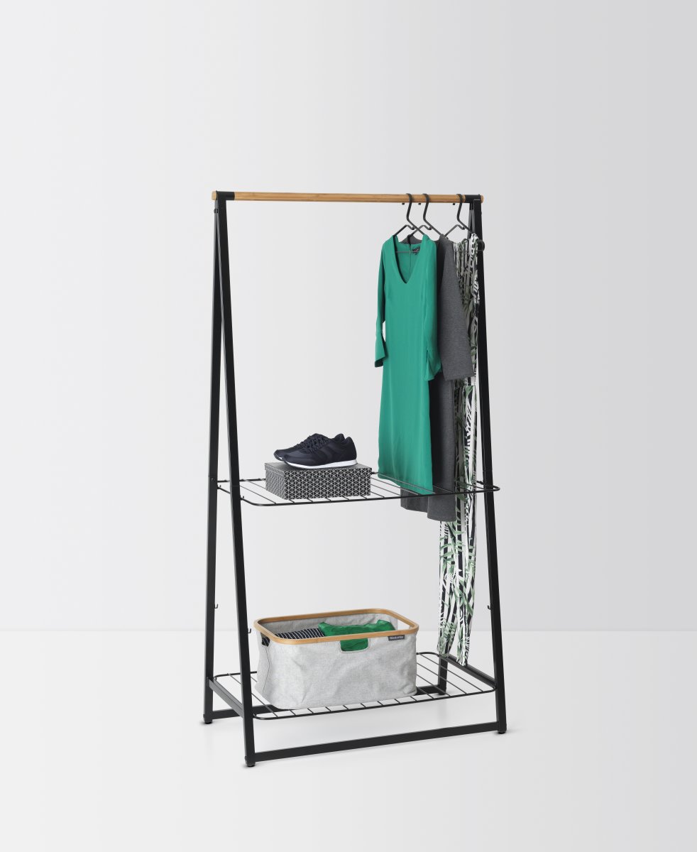 Brabantia Linn Garderobsstativ, Bred, Svart