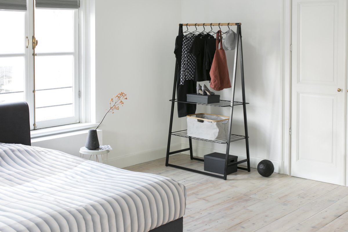 Brabantia Linn Garderobsstativ, Bred, Svart