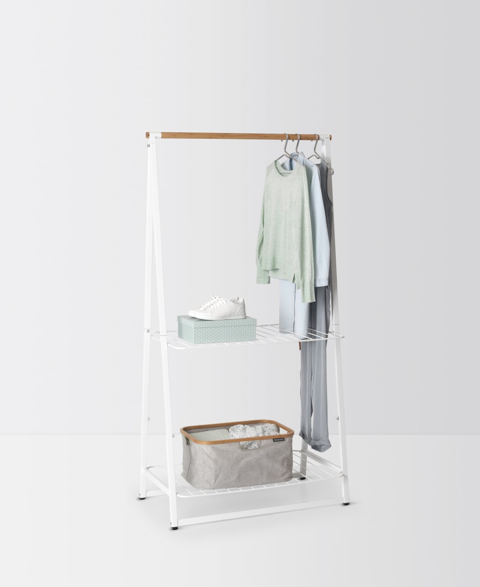 Brabantia Linn Garderobsstativ, Bred, Vit