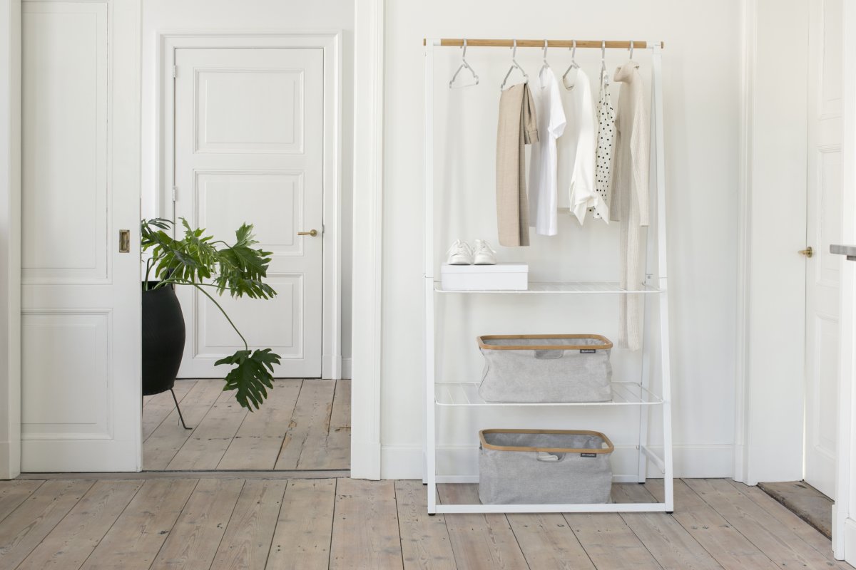 Brabantia Linn Garderobsstativ, Bred, Vit