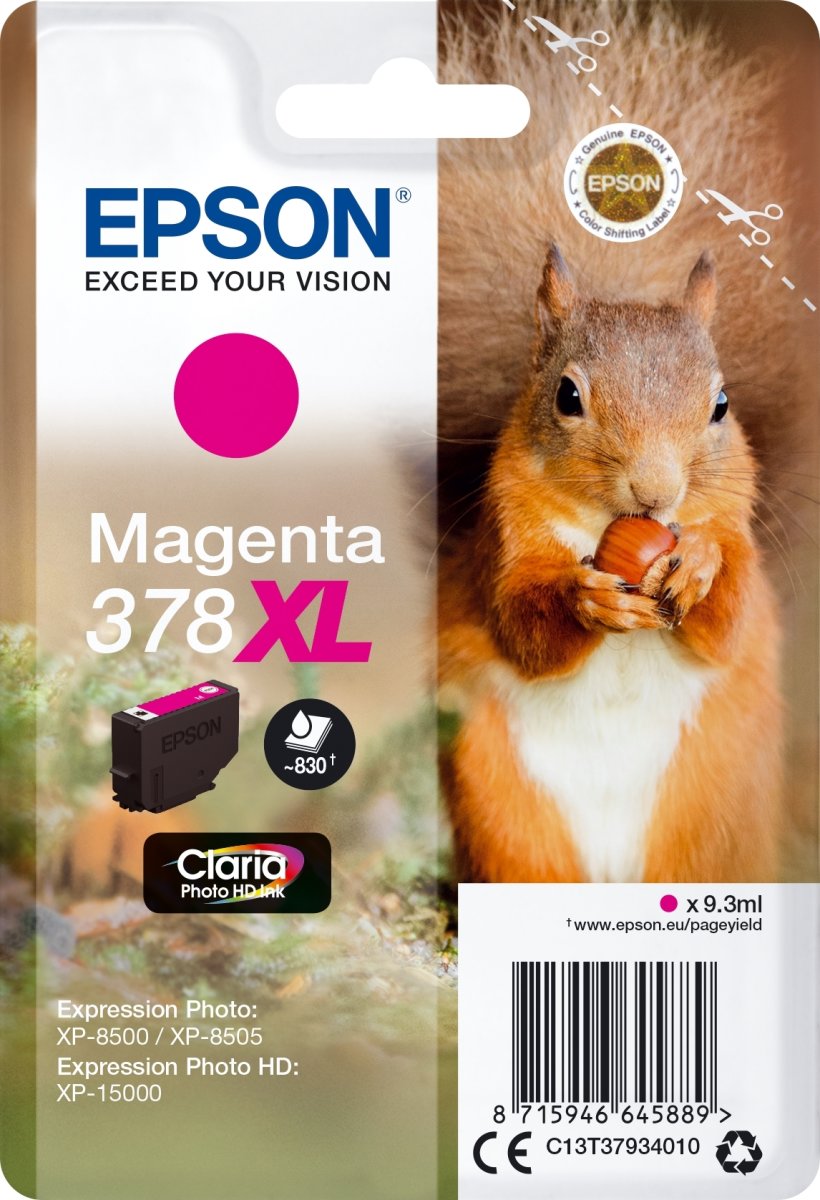 Epson T378 XL bläckpatron, magenta