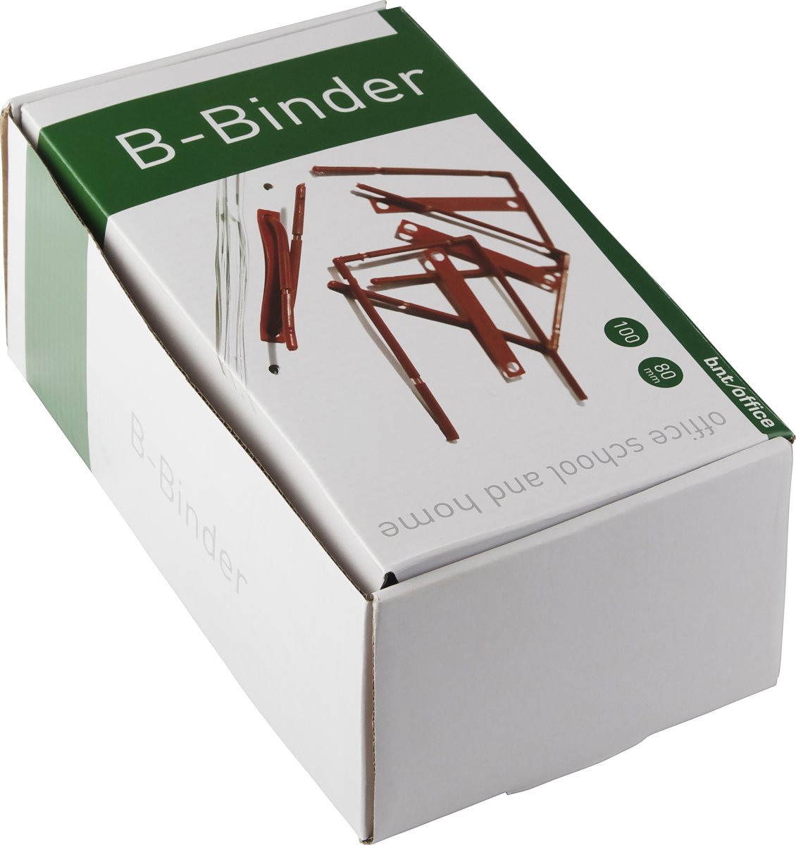 F-binder 80 mm plastöverdragen metall, 100 st, röd