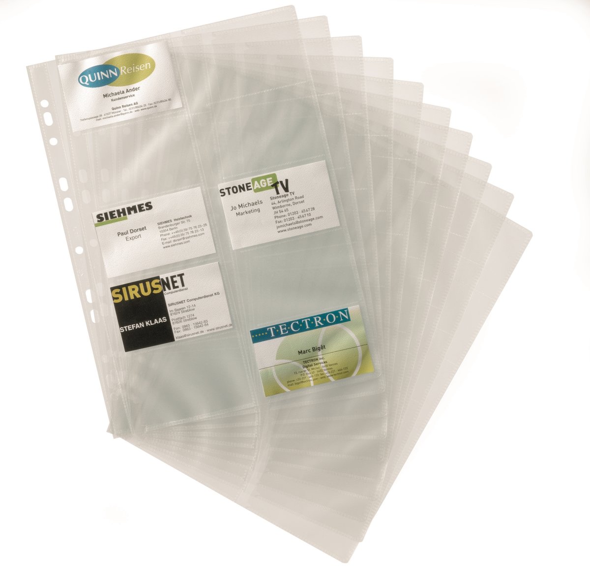 Durable Visifix visitkortsfickor A4, 10 st