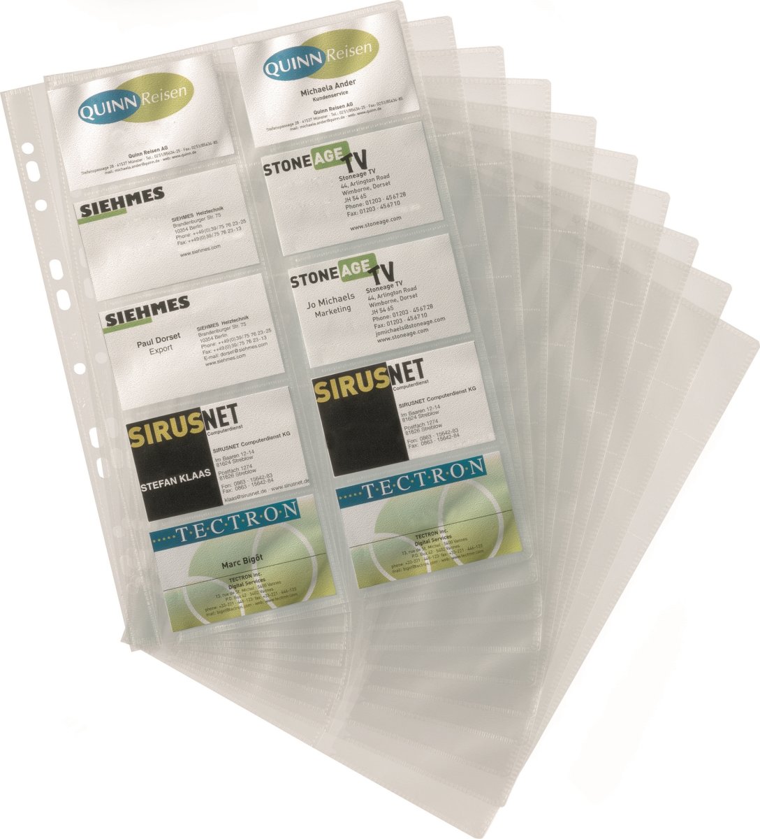Durable Visifix visitkortsfickor A4, 10 st