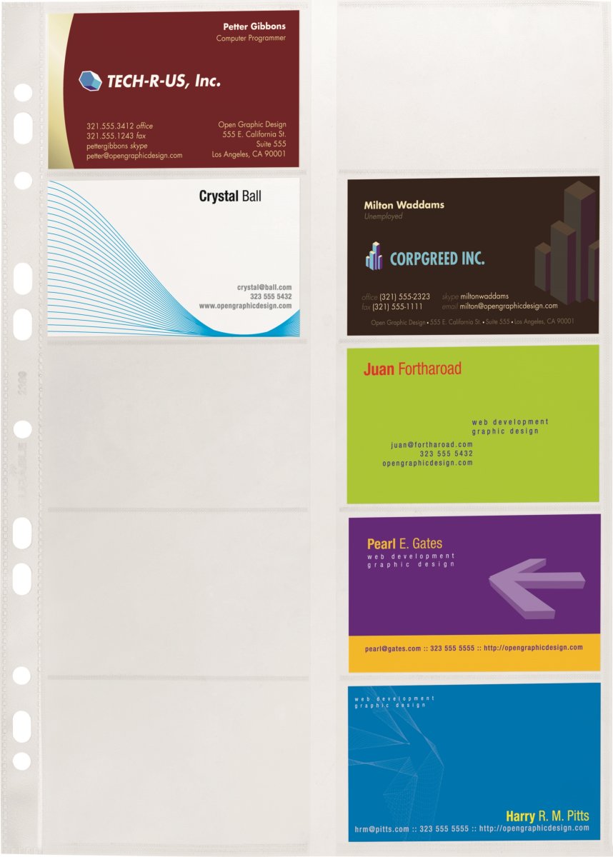 Durable Visifix visitkortsfickor A4, 10 st