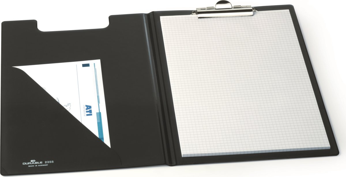 Durable skrivplatta, A4, dubbel, svart