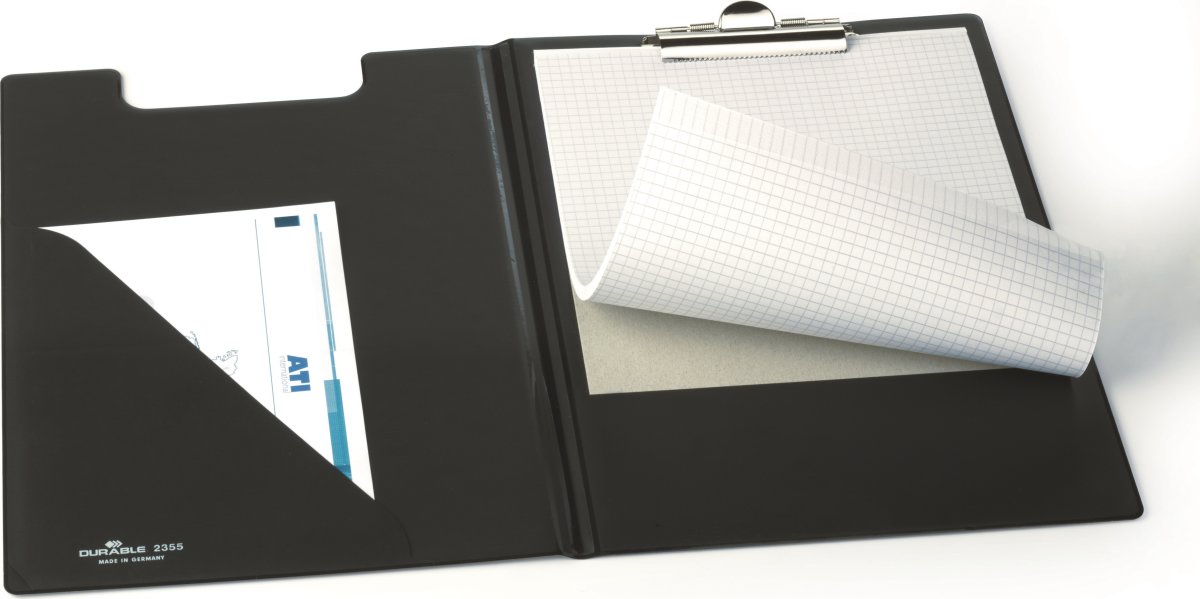 Durable skrivplatta, A4, dubbel, svart