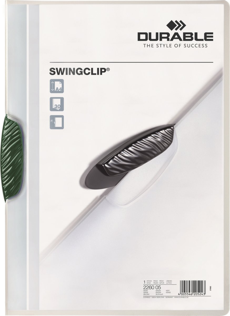 Durable Swingclip universalmappe, grøn