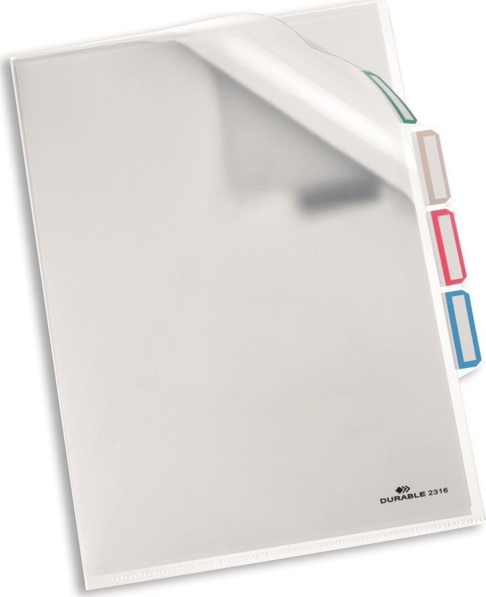 Durable plastmapp, A4, 3-delad, 5 st.