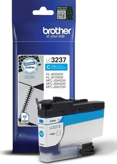 Brother LC3237C blækpatron, blå, 1500 sider