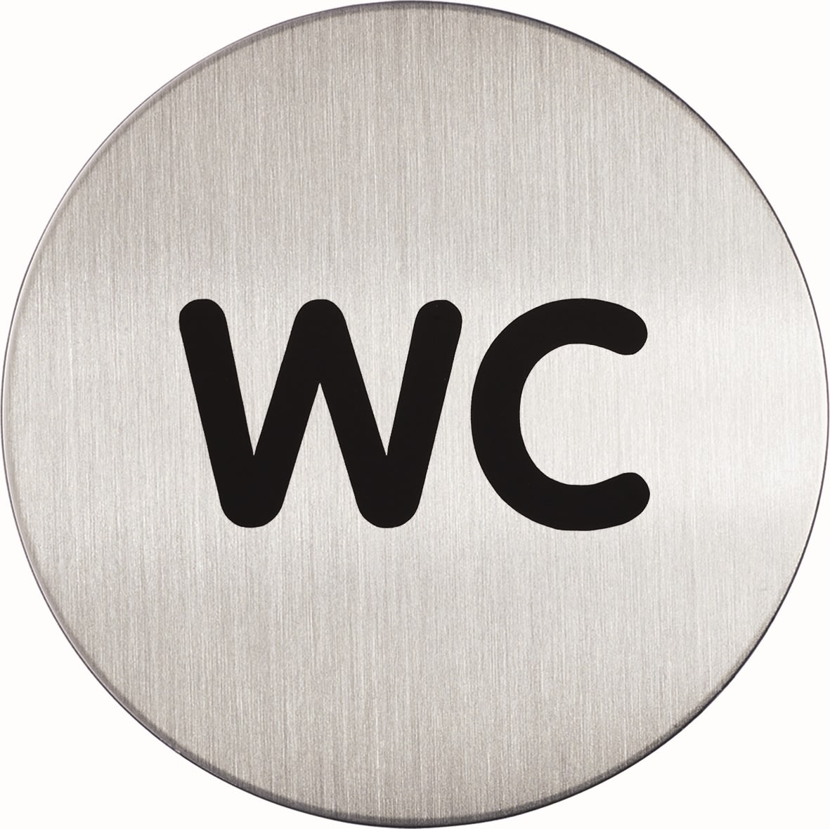 Durable skylt, rund, WC