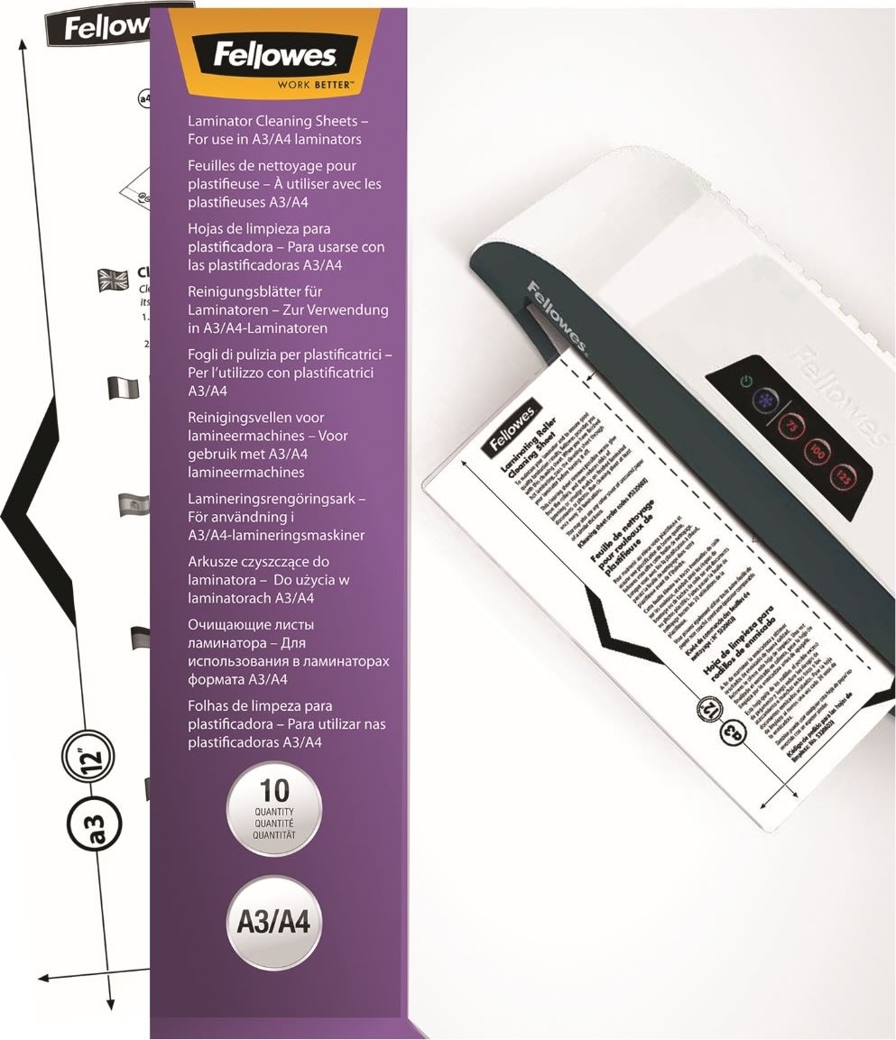 Rengöringsark för lamineringsmaskin Fellowes A3/A4