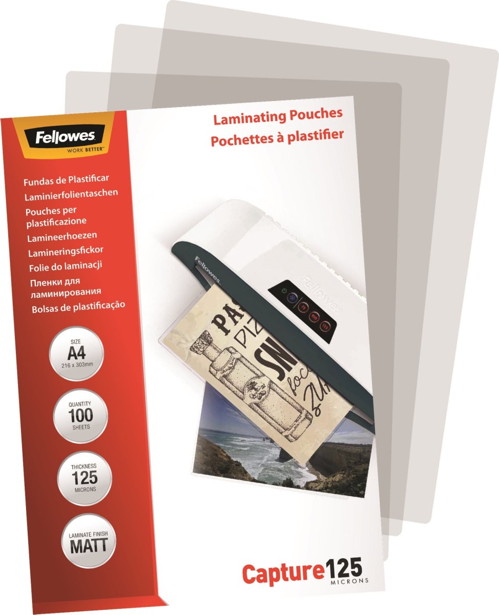 Lamineringsfickor Fellowes Capture A4 125 micron