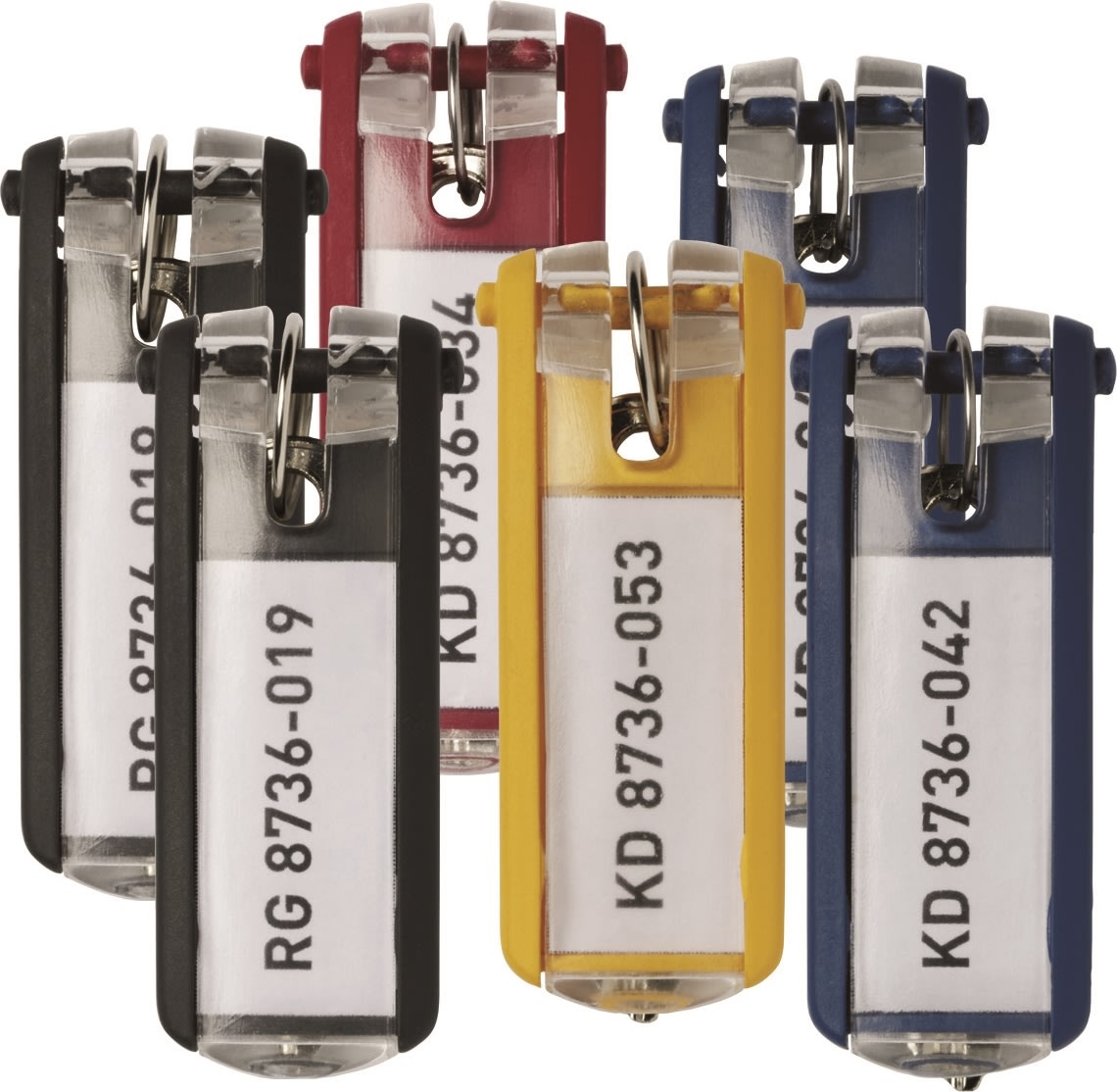 Nyckelbricka Durable Key Clip 6 st Mixade färger