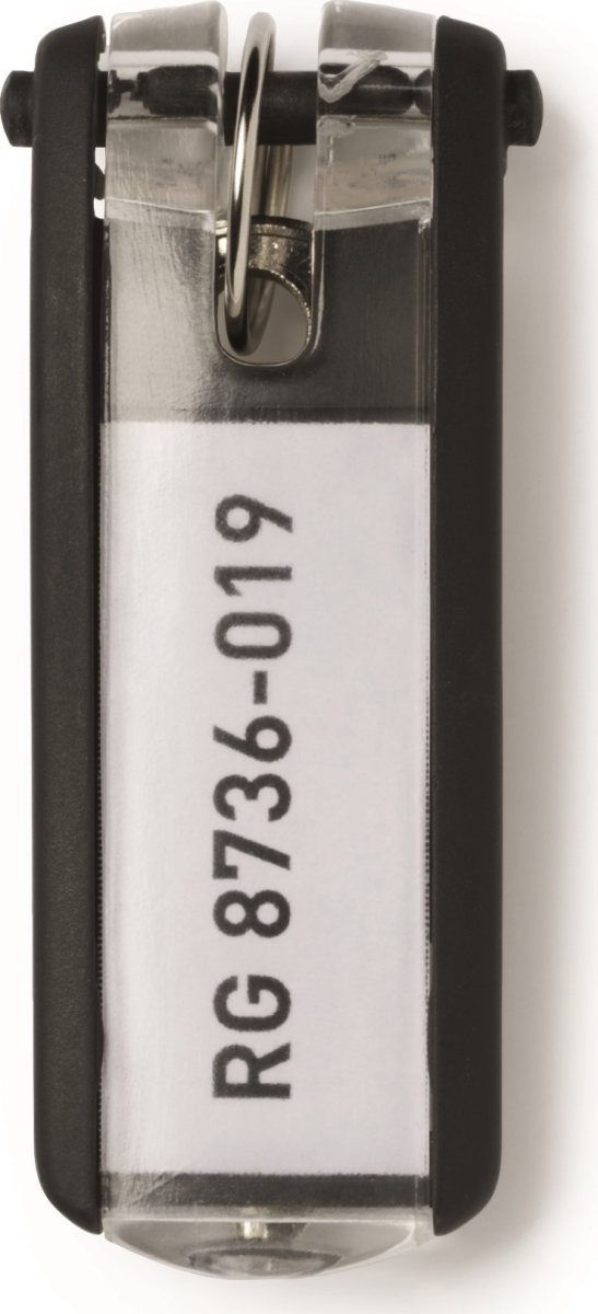 Durable Key Clip nyckelring/bricka, 6 st, svart