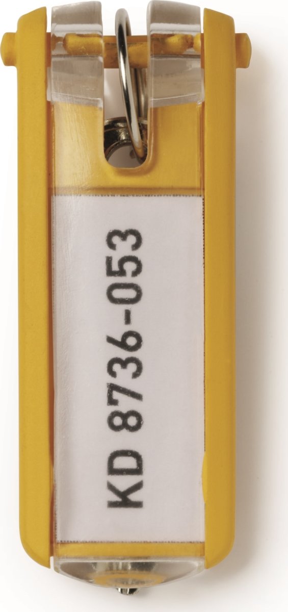 Durable Key Clip nyckelring/bricka, 6 st, gul