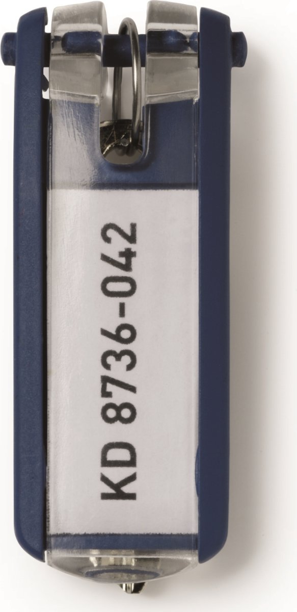 Durable Key Clip nyckelring/bricka, 6 st, blå