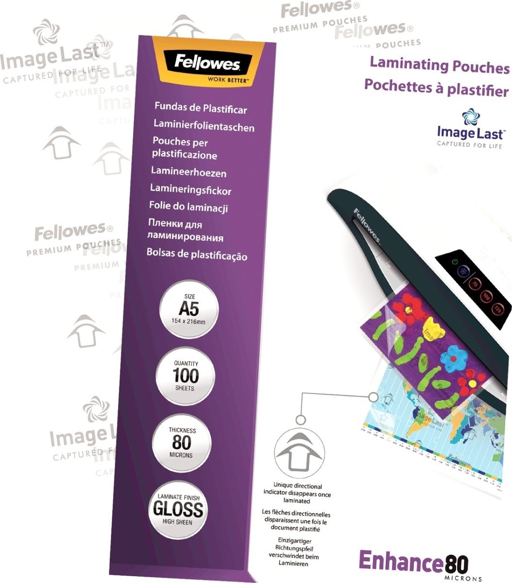 Lamineringsfickor Fellowes Enhance A5 80 micron