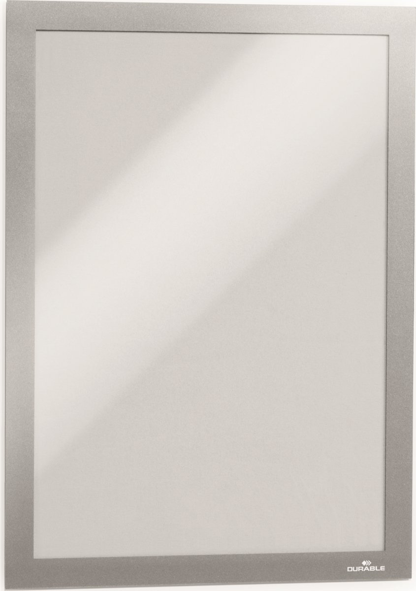 Durable Självhäftande Magnetram A4, silver, 2 st.