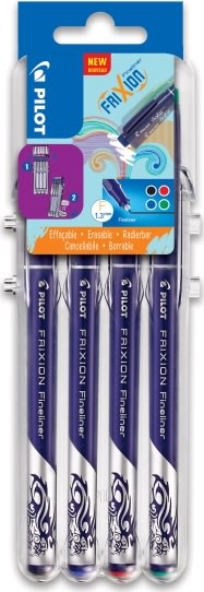 Fiberpenna Pilot FriXion Fineliner F 4 färger