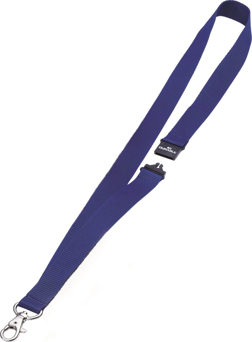 Durable textilhalsband 20 mm, blå