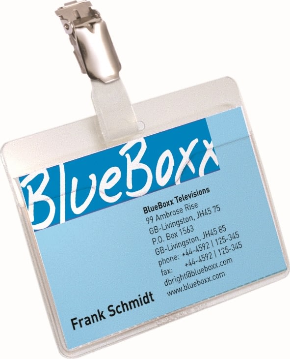 Durable namnskylt med clips 60 x 90 mm, 25 st